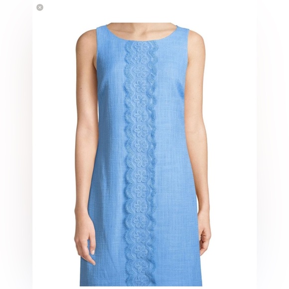 KARL LAGERFELD Paris Shift Dress in a Light Blue Tweed. - Picture 1 of 11